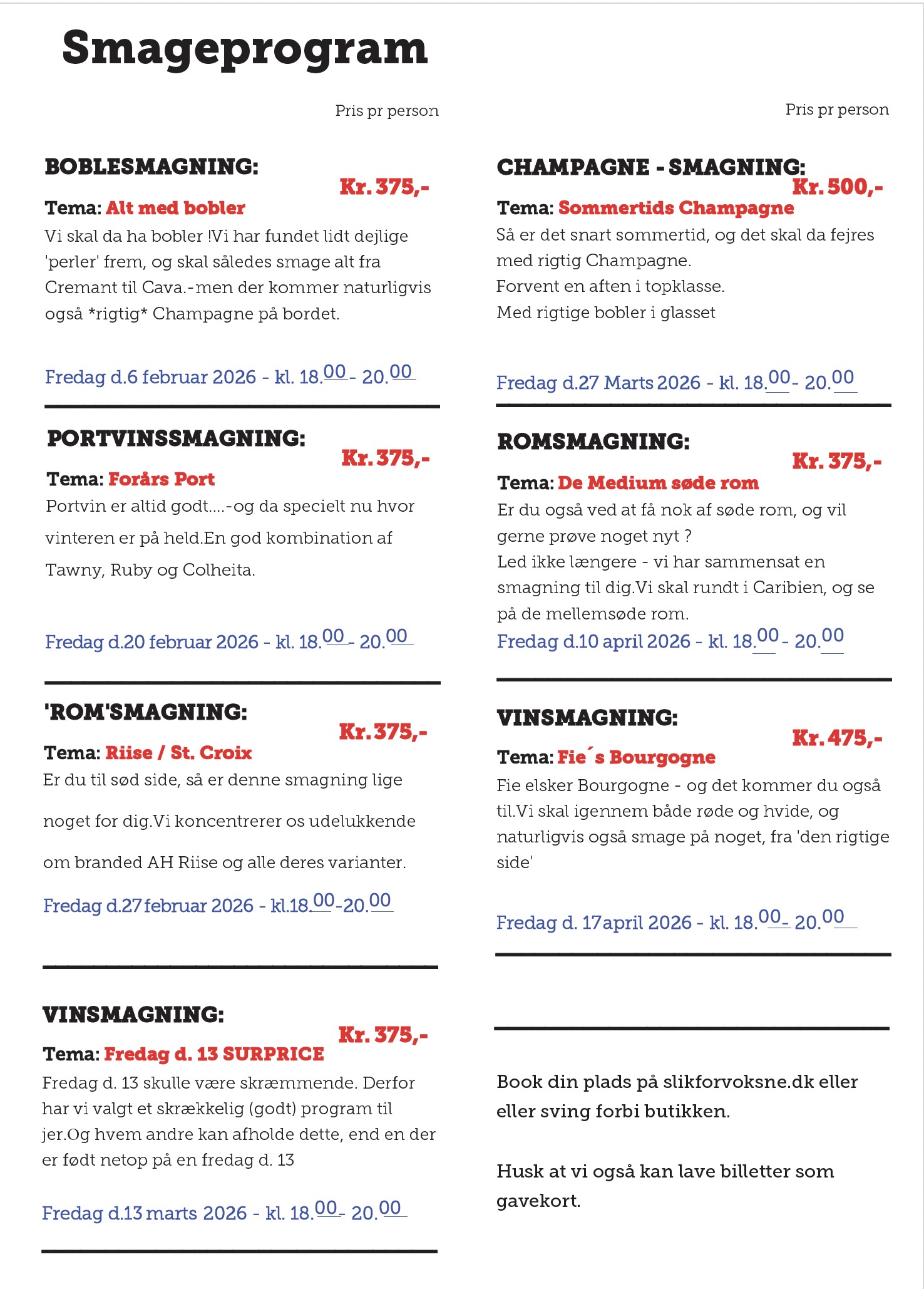 Smageprogram 2026 - slikforvoksne.dk